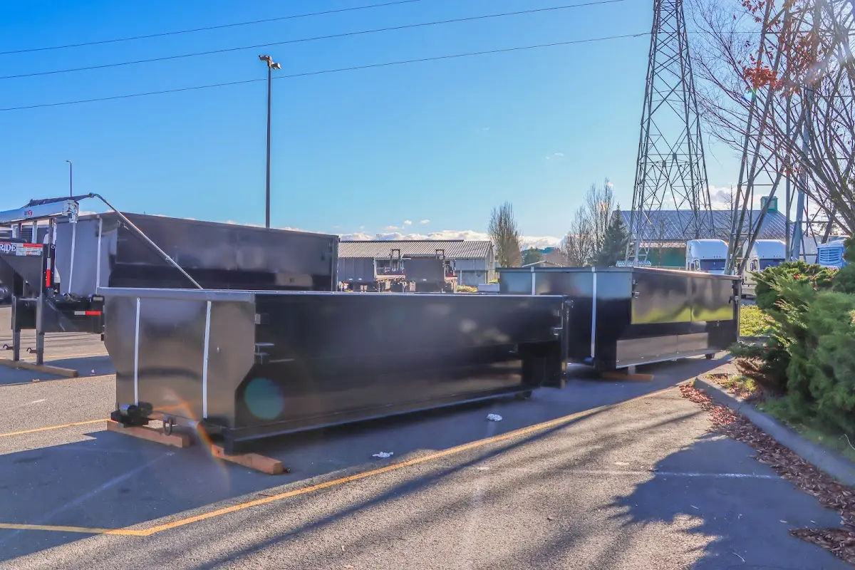 Roll-off dumpster ready for waste disposal at job site for Roll Off Dumpster Rental in Kenilworth